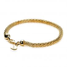 ZINZI Gold Plated Sterling Silver Chain Bracelet 19cm ZIA1057G