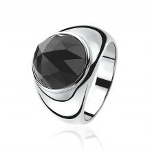 ZINZI Sterling Silver Ring Black ZIR556Z
