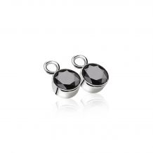 ZINZI Sterling Silver Earrings Pendants Black ZICH186Z (excl. hoop earrings)