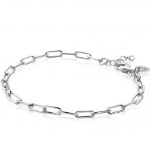 ZINZI Sterling Silver Paperclip Chain Bracelet