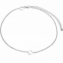 ZINZI Sterling Silver Choker 32+10cm Heart ZICHOK1459