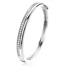 ZINZI Sterling Silver Bangle Bracelet White ZIA1737