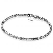 ZINZI Sterling Silver Chain Bracelet Foxtail width 3mm 19cm ZIA1287