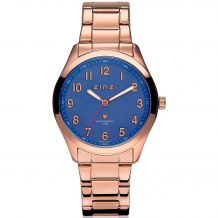 ZINZI Watch Blue Dial and Rose Golden Band