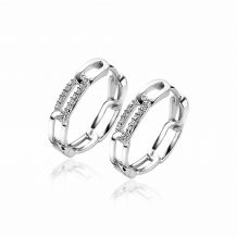 ZINZI Sterling Silver trendy EarRings 17mm Paperclip Chains