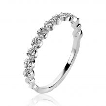 ZINZI Sterling Silver Stackable Ring 7 Infinity Chains White Zirconias width 2,6mm ZIR2500Z