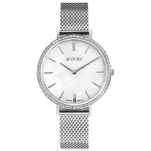 ZINZI Watch GRACE 34mm White Mother-of-Pearl and White crystals