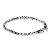 ZINZI Sterling Silver Chain Bracelet Rolo 19cm ZIA1009