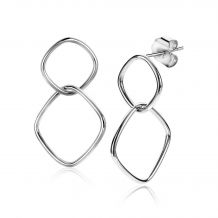 ZINZI Sterling Silver trendy EarRings 45mm