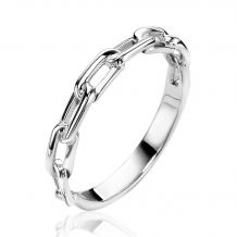 ZINZI Sterling Silver Chain Ring with Oval Chains ZIR2115
