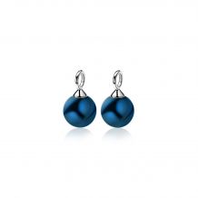 10mm ZINZI Sterling Silver Earrings Pendants Pearl Blue ZICH266B (excl. hoop earrings)