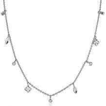 ZINZI Sterling Silver Necklace 45cm Fantasy Charms