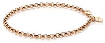 ZINZI Rose Gold Plated Sterling Silver Chain Bracelet Rolo ZIA1009R