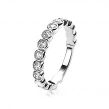 ZINZI Sterling Silver Stackable Ring White ZIR1311