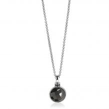 ZINZI zilveren ketting rond zwart 40-45cm ZIC1745