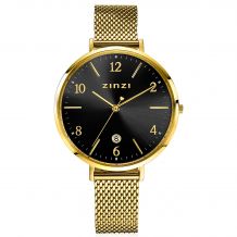 ZINZI Watch SOPHIE Black Dial with Date Golden