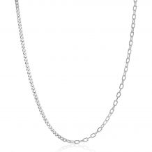 ZINZI Sterling Silver Multi-Chain Necklace with Curb and Paperclip Chains 2.7mm width 43-45cm ZIC2468