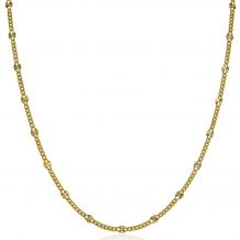 ZINZI Gold Plated Sterling Silver Curb Chain Necklace 45cm ZIC2157G