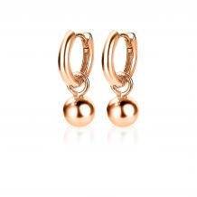 6mm ZINZI Rose Plated Sterling Silver Earrings Pendants Beads ZICH1930R (excl. hoop earrings)