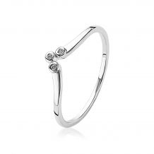ZINZI Sterling Silver Stackable Ring V-shape ZIR1860
