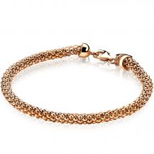 ZINZI Rose Gold Plated Sterling Silver Chain Bracelet 19cm ZIA1057R