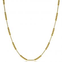 ZINZI Sterling Silver Necklace 14K Yellow Gold Plated Beads 45cm ZIC2182G