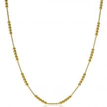 ZINZI Gold Plated Sterling Silver Necklace Beads 45cm ZIC2182G