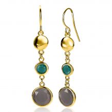 ZINZI Sterling Silver EarRings 14K Yellow Gold Plated 50mm