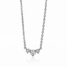 ZINZI Sterling Silver Chain Necklace Zirconia