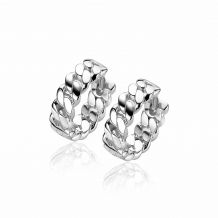 ZINZI Sterling Silver EarRings Curb Chain 13 x 4mm