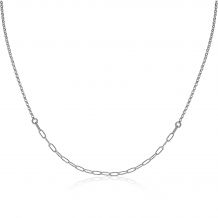 ZINZI Sterling Silver Chain Necklace Paperclip width 2,3mm 45cm ZIC1989