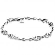 ZINZI Sterling Silver Marine Chain Bracelet with 9 Larger Marine Chains width 5,8mm 17-20 cm ZIA2407