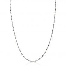 ZINZI silver necklace with sparkling twisted links 1.9mm wide 43-45cm ZIC2585
