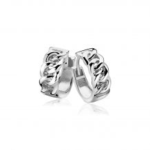 Zinzi zilveren oorringen gourmet 17 x 7mm met luxe klapsluiting ZIO1056 
