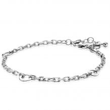 ZINZI Sterling Silver Chain Bracelet with Oval Chains and 3 Round Chains (7mm) 17,5-20cm ZIA-BF88