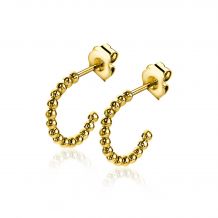 ZINZI Sterling Silver EarRings 14K Yellow Gold Plated Beads