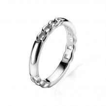 ZINZI Sterling Silver Stackable Ring Shiny Curb Chain ZIR1301