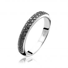 ZINZI Sterling Silver Stackable Ring Black ZIR881Z