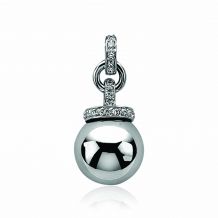 ZINZI Sterling Silver Sphere Pendant White ZIH716