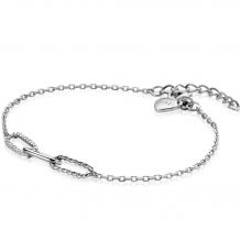 "ZINZI Sterling Silver Chain Bracelet with 3 larger Paperclip Chains