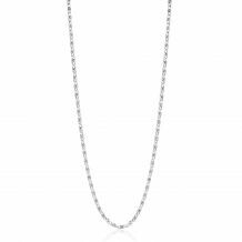 ZINZI zilveren scroll schakelketting, waarbij de schakels een dubbele krul/kronkeling maken 42-45cm ZIC2479