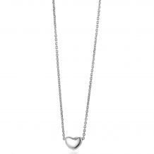 ZINZI zilveren choker 32-42cm met hartje 10mm ZICHOK1495