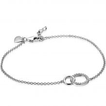 ZINZI Sterling Silver Bracelet Open Circles