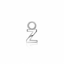 ZINZI Sterling Silver Letter Earrings Pendant Z price per piece ZICH2144Z (excl. hoop earrings)