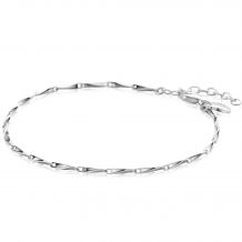 ZINZI Sterling Silver Chain Bracelet with Shiny Arrow-shaped Chains width 1,5mm 17,5-20cm ZIA2414