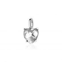 ZINZI Sterling Silver Pendant Heart White ZIH2071