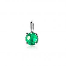 ZINZI Sterling Silver Pendant Round Green ZIH2072GR