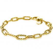 ZINZI Sterling Silver Bracelet 14K Yellow Gold Plated