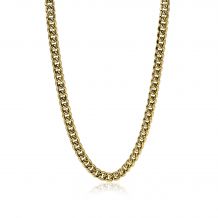 ZINZI Gold Plated Sterling Silver Curb Chain Necklace 45cm ZIC1056G