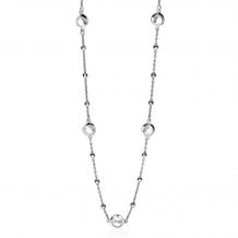 ZINZI Sterling Silver Fantasy Necklace Round White 45cm ZIC1550